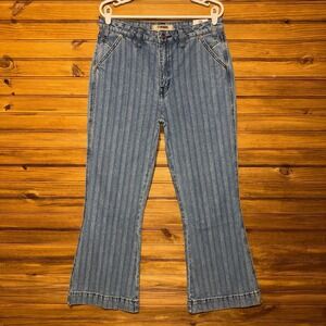 Rock & Roll Denim Bell Bottoms Womens Size 31x32 Flare Striped Retro Cowgirl NEW